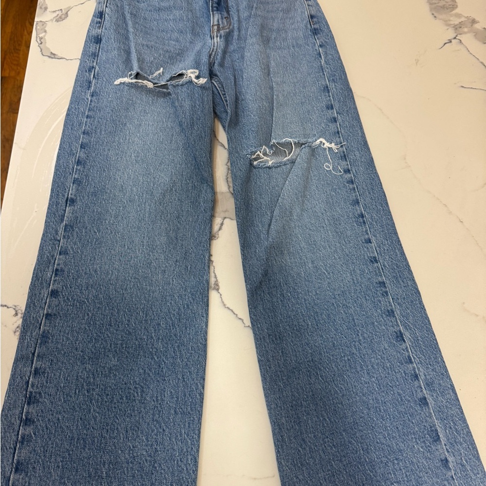 Abercrombie & Fitch High Rise Blue Jeans // Short